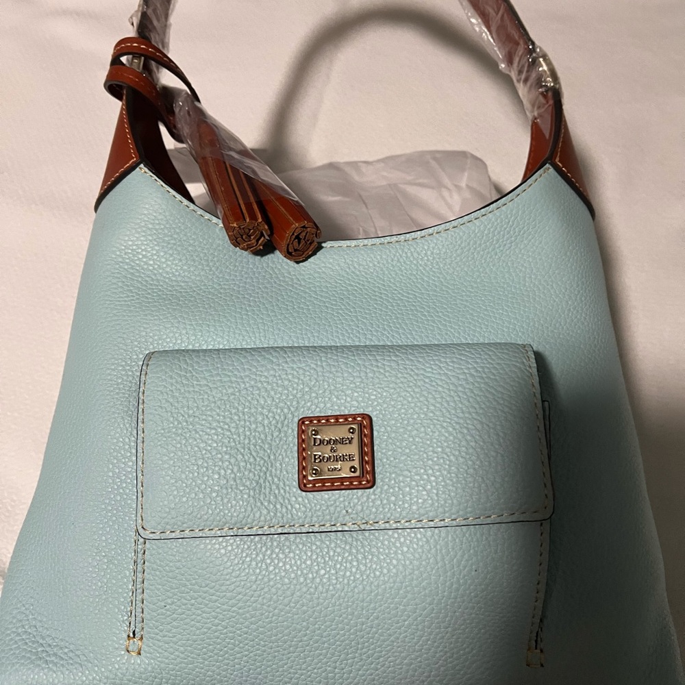Dooney & Bourke Small Hobo; Pale Blue;; Brand new in bag.